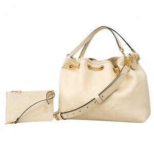 Louis Vuitton Monogram Empreinte LV Bundle handbag, M25452, cream, 2-way bag ...